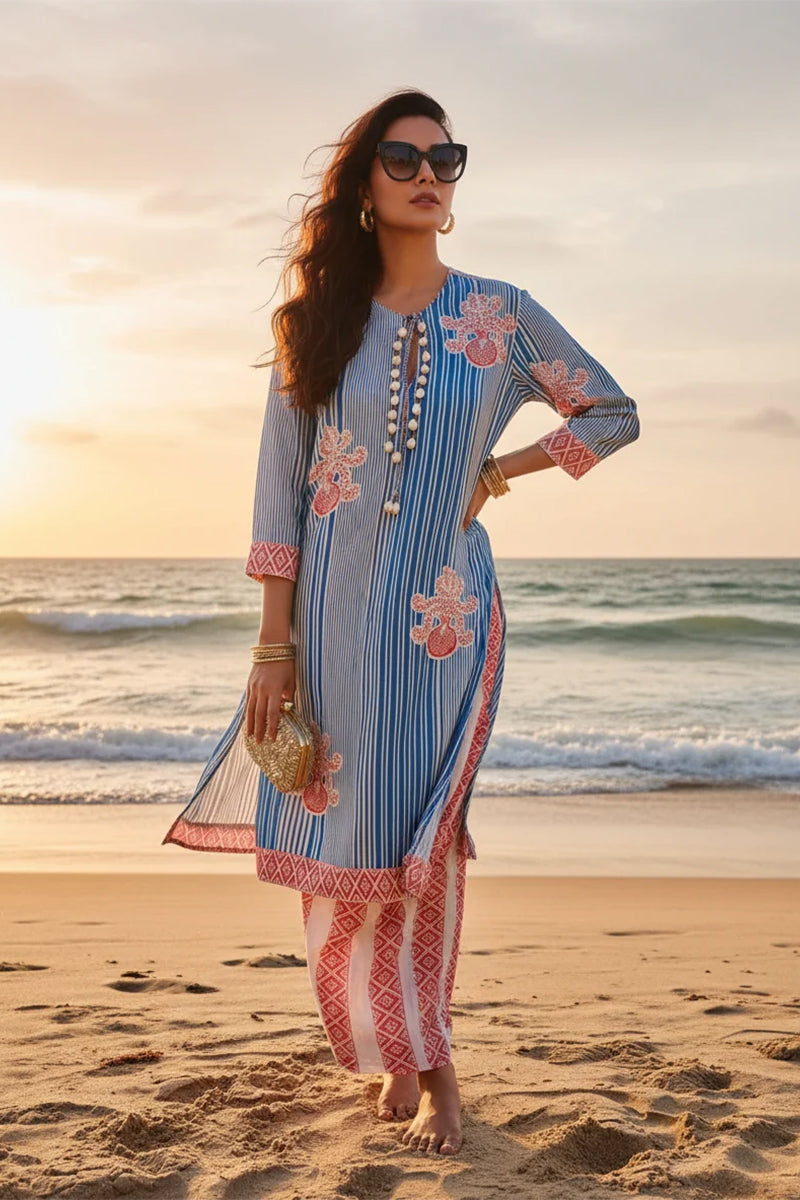 Kurta Pant Blue