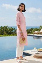 Kurta Pant Slip Soft Pink