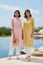 Kurta Pant Slip Soft Pink