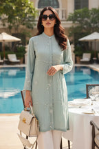 Kurta Pant Minty Blue Butter Yellow