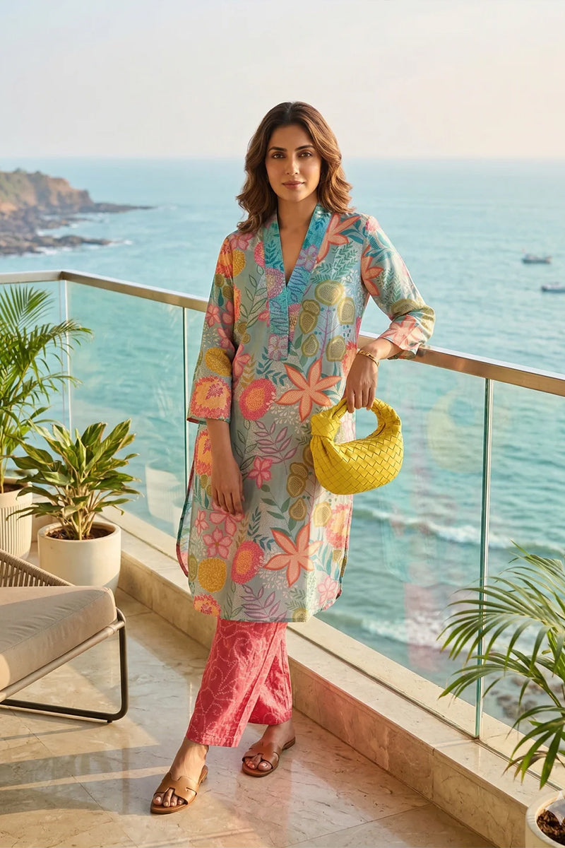 Kurta Pant Mint Pink