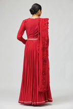 Anarkali Dupatta Red