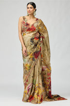 Saree Blouse Petticoat Beige