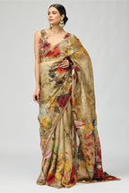 Saree Blouse Petticoat Beige