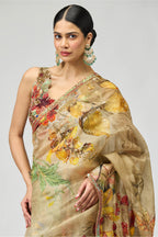 Saree Blouse Petticoat Beige