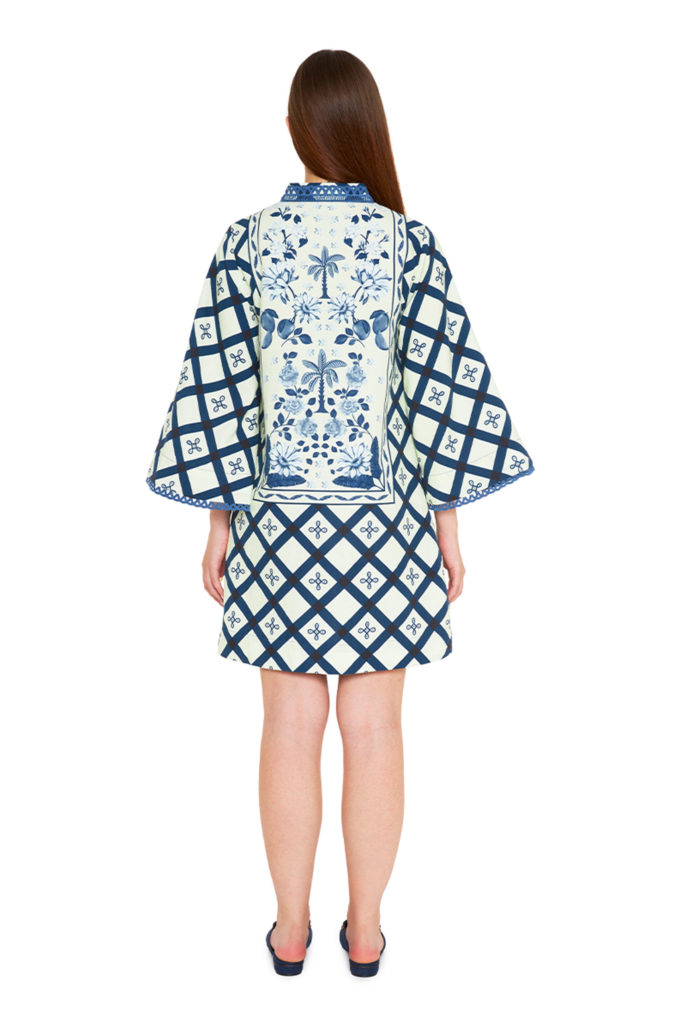 DRESS IVORY BLUE