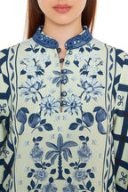 DRESS IVORY BLUE