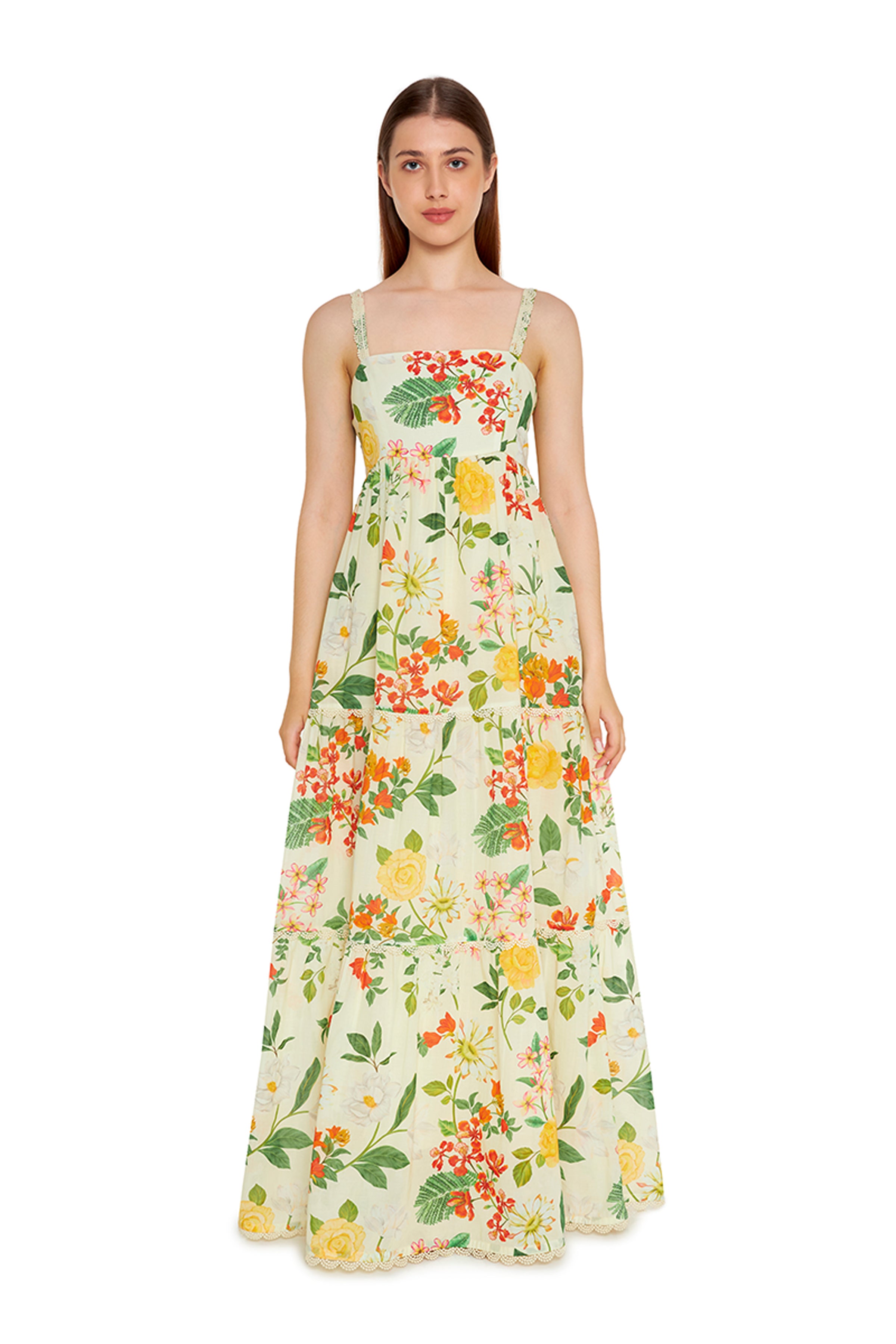 DRESS IVORY MULTI