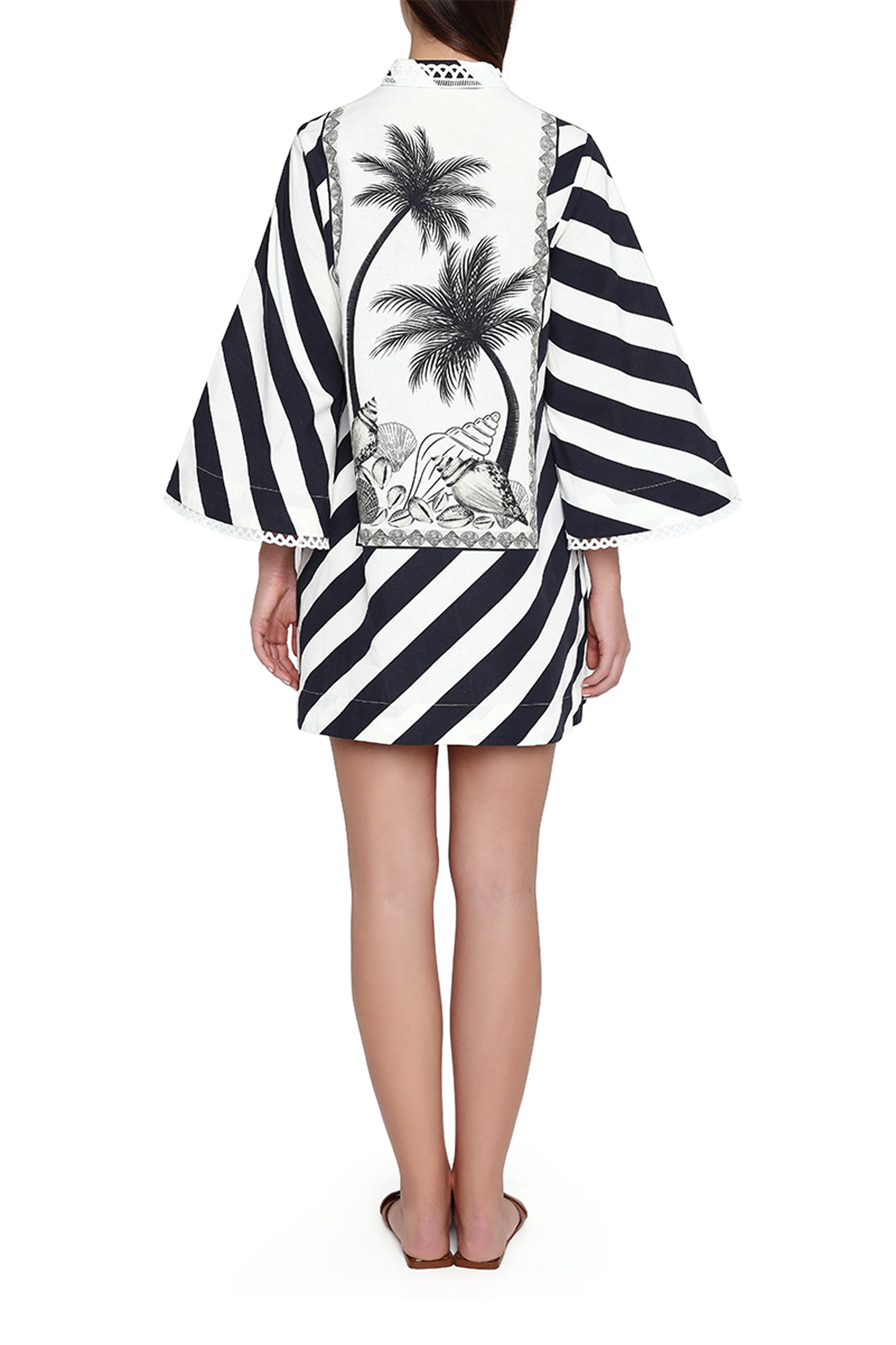 MINI KAFTAN BLACK WHITE