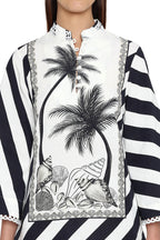MINI KAFTAN BLACK WHITE