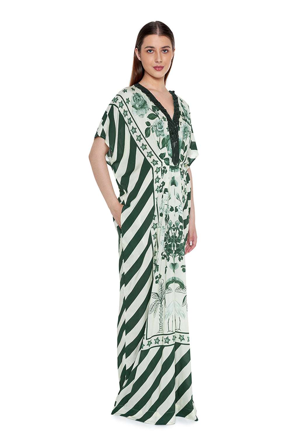 KAFTAN IVORY GREEN