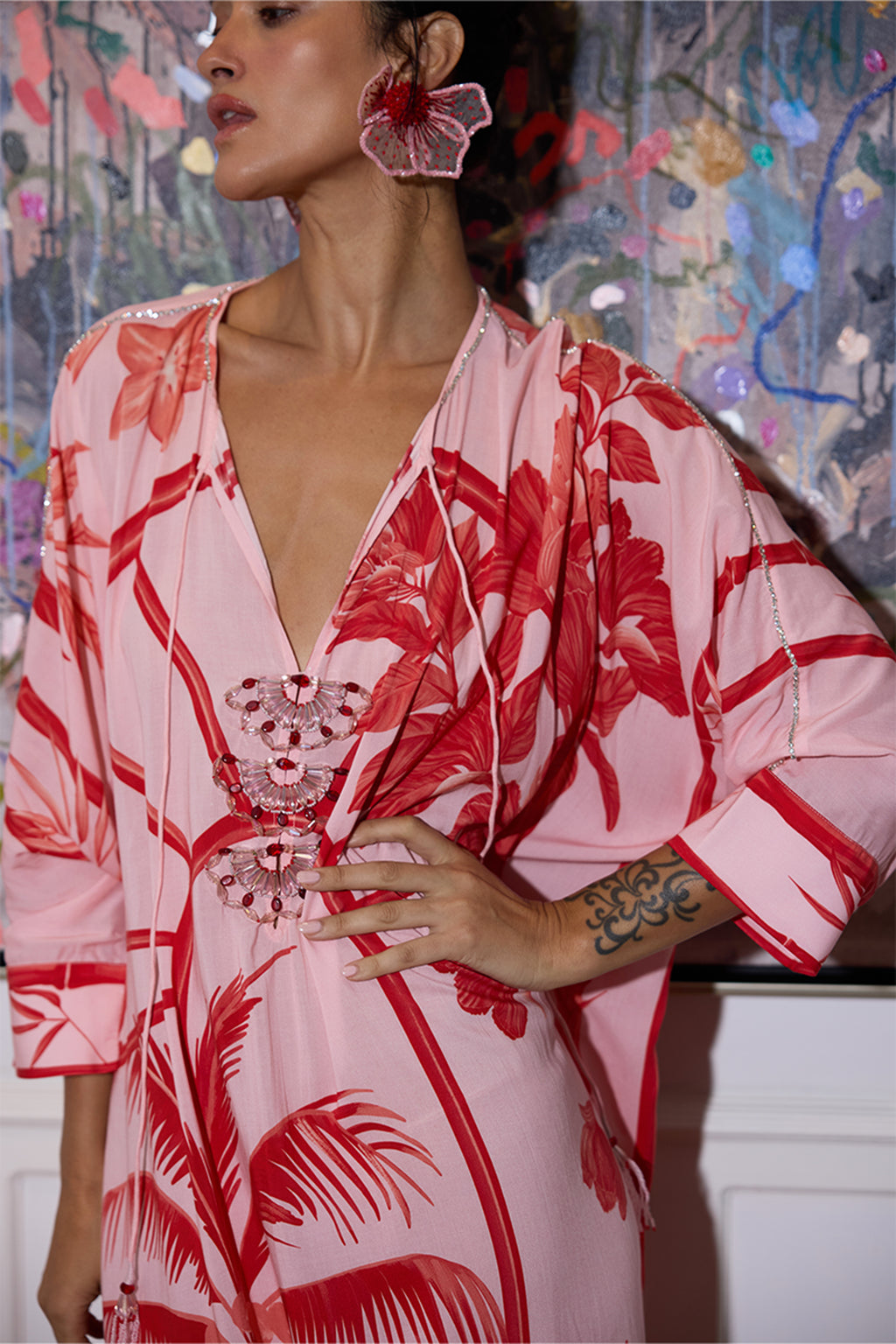 KAFTAN PEACH RED