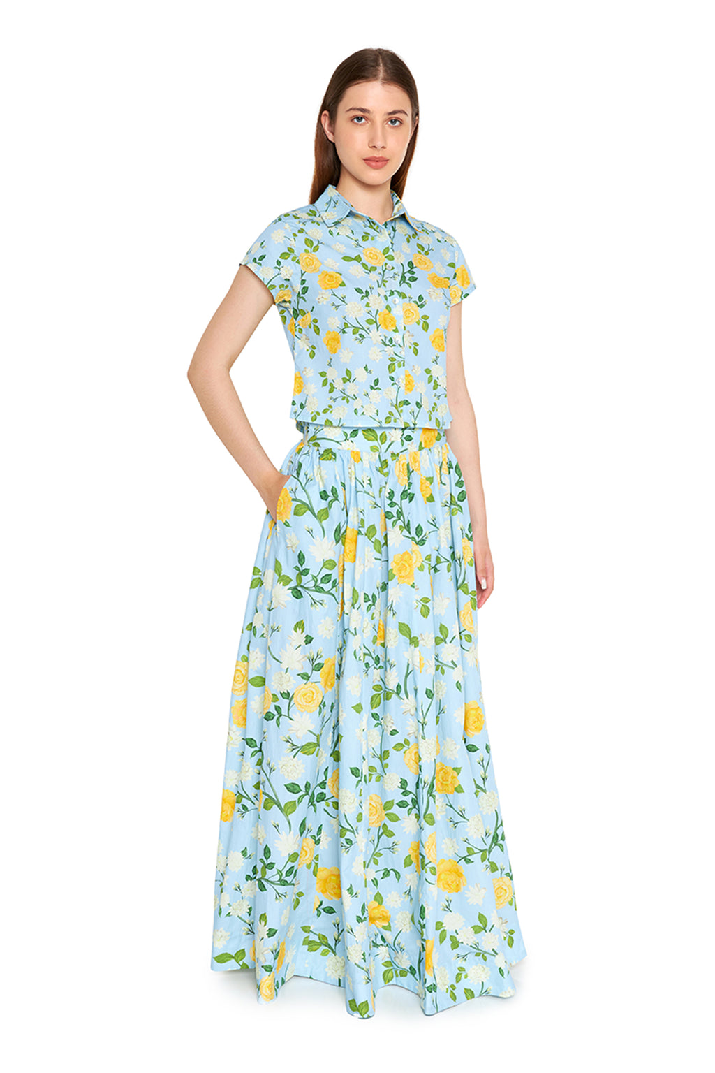 SHIRT ICEBLUE YELLOW