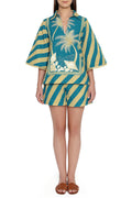 TUNIC BLOUSE BEIGE BLUE