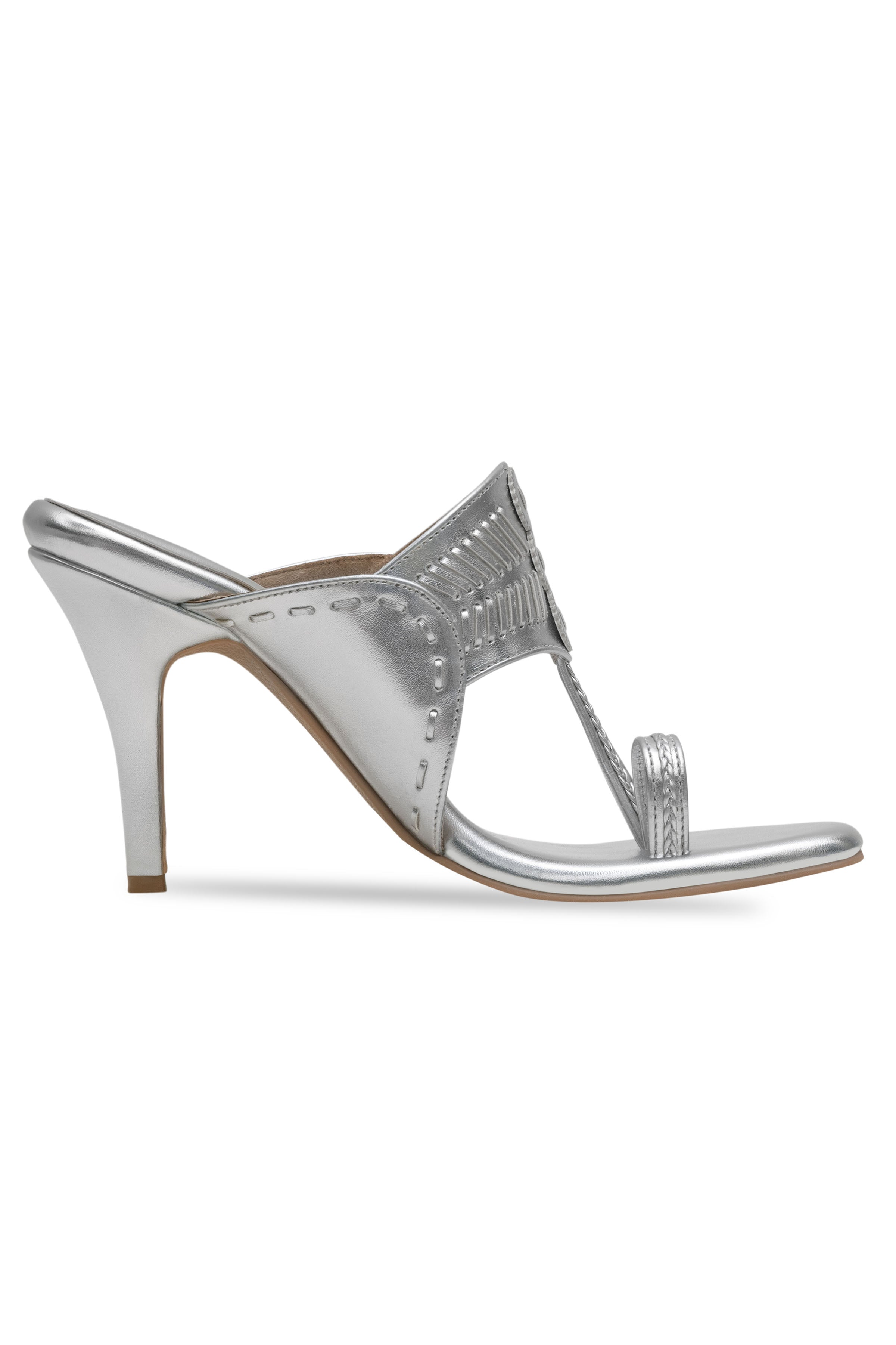 Silver Pencil Heels