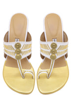 White and Gold Pencil Heels