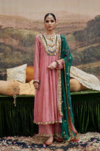 Kurta Set Pink Green