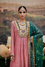 Kurta Set Pink Green