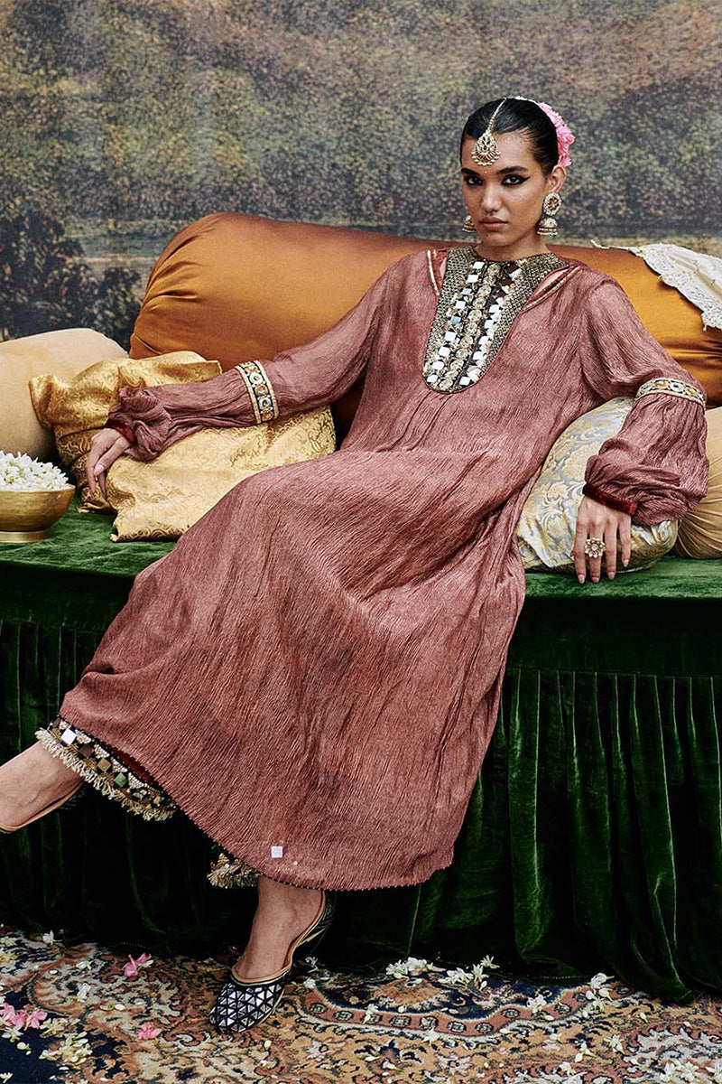 Tunic Pant Dupatta Slip Red