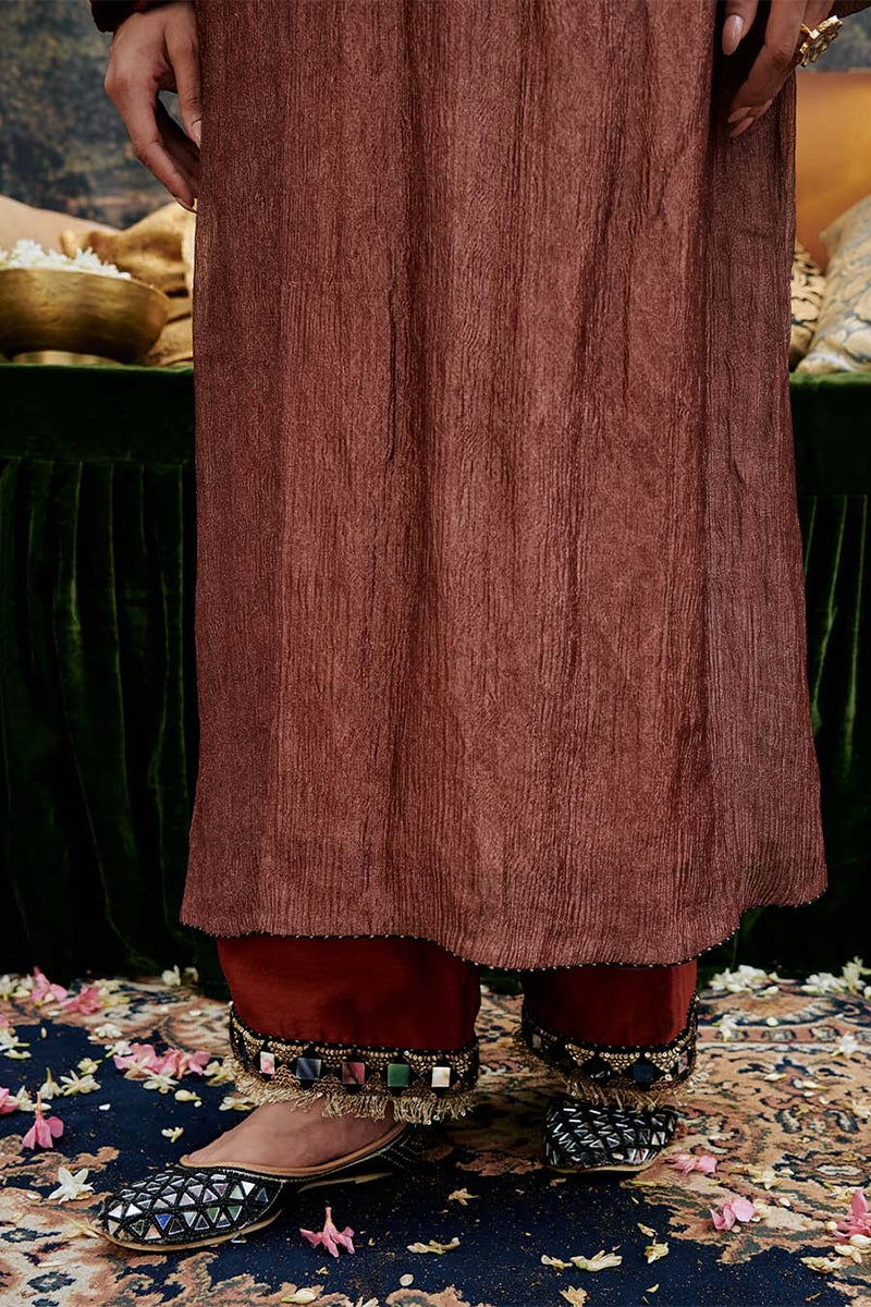 Tunic Pant Dupatta Slip Red