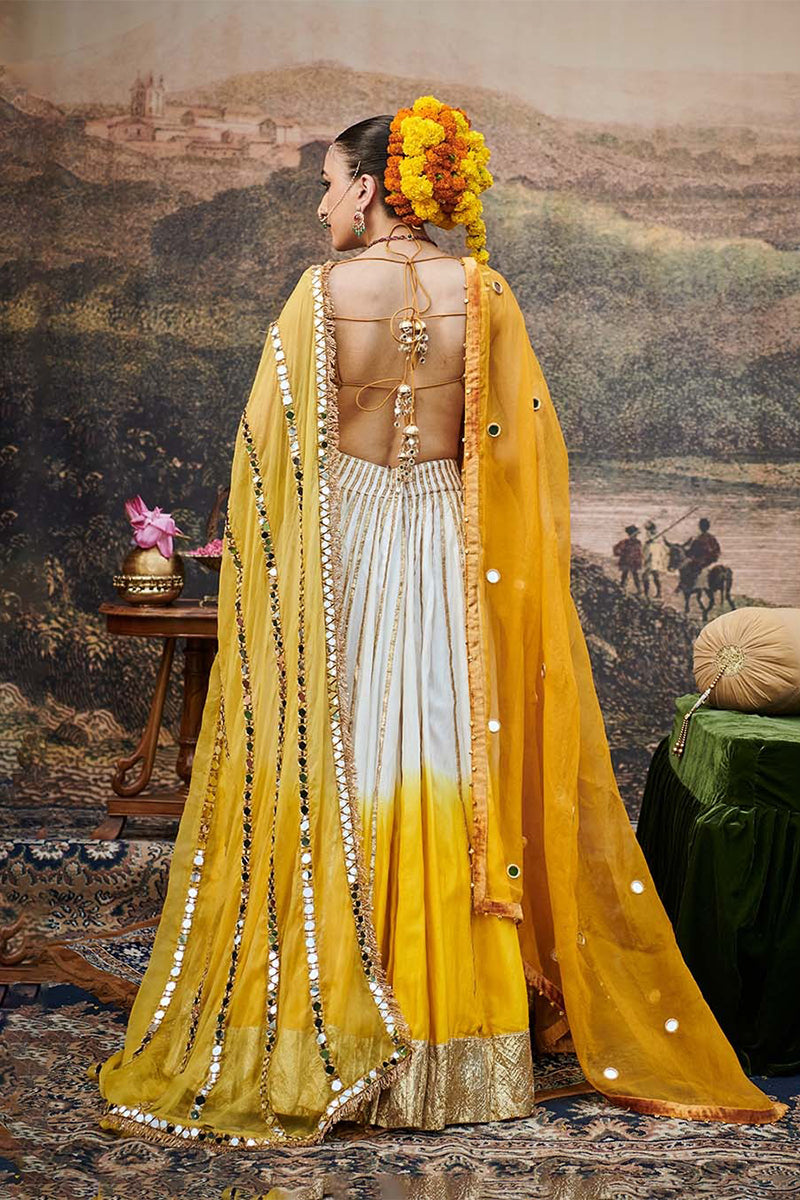 Lehenga Blouse Dupatta Yellow