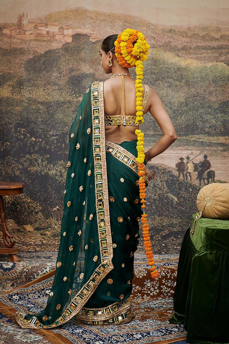 Saree Blouse Emerald