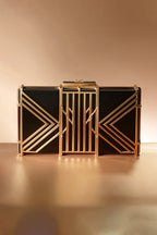 Black and Sahara Clutch