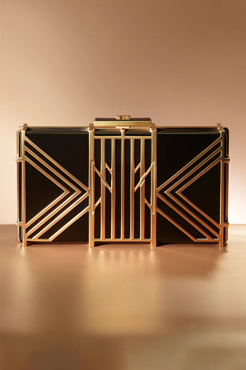 Black and Sahara Clutch
